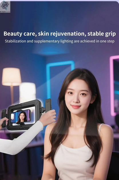 k03 Portable Handheld Ring LED Light New Rabbit Cage Lighting Photography Lamp for Mobile Live Broadcast Selfie Light Decoration Ai-TechWorld 