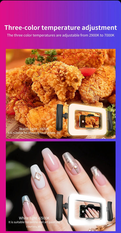 k03 Portable Handheld Ring LED Light New Rabbit Cage Lighting Photography Lamp for Mobile Live Broadcast Selfie Light Decoration Ai-TechWorld 