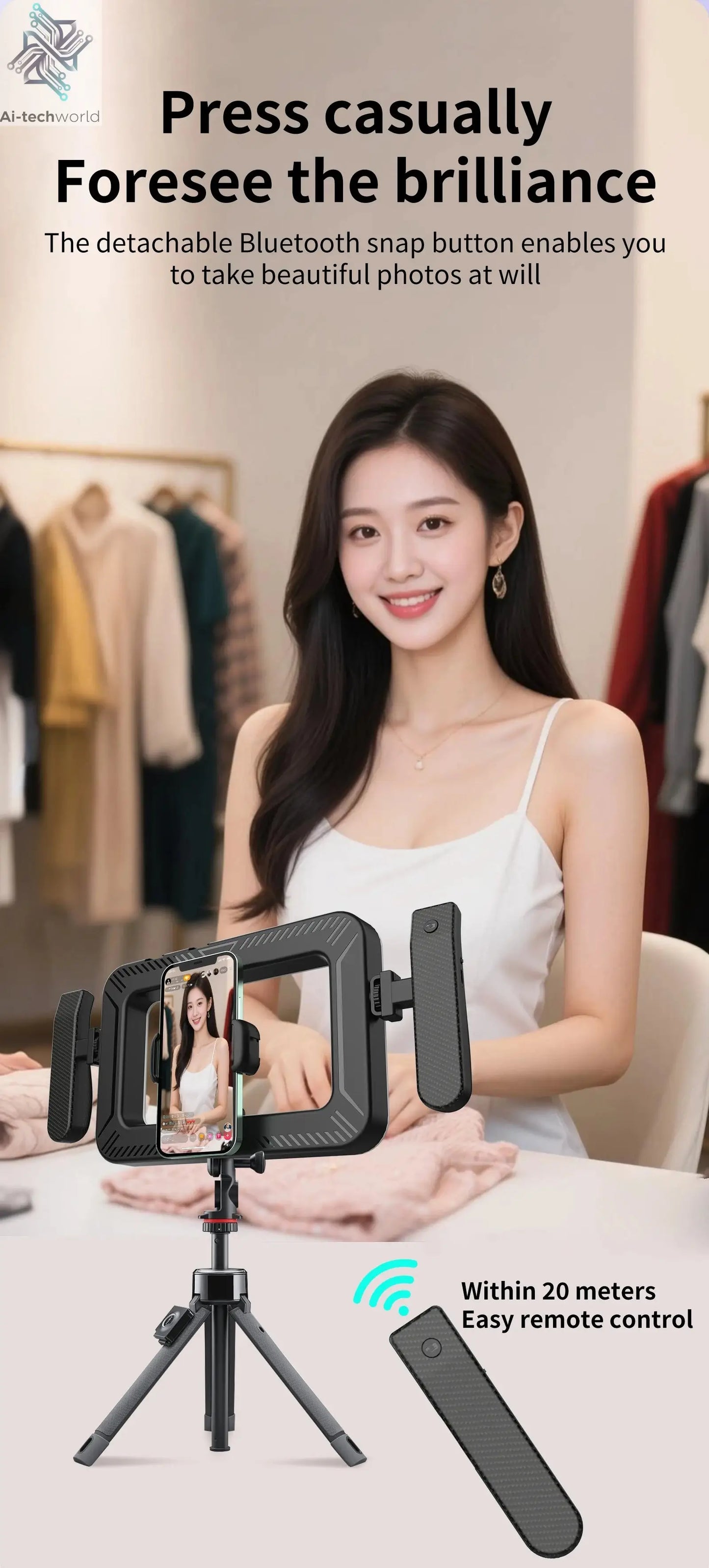 k03 Portable Handheld Ring LED Light New Rabbit Cage Lighting Photography Lamp for Mobile Live Broadcast Selfie Light Decoration Ai-TechWorld 