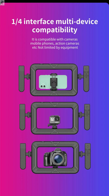 k03 Portable Handheld Ring LED Light New Rabbit Cage Lighting Photography Lamp for Mobile Live Broadcast Selfie Light Decoration Ai-TechWorld 