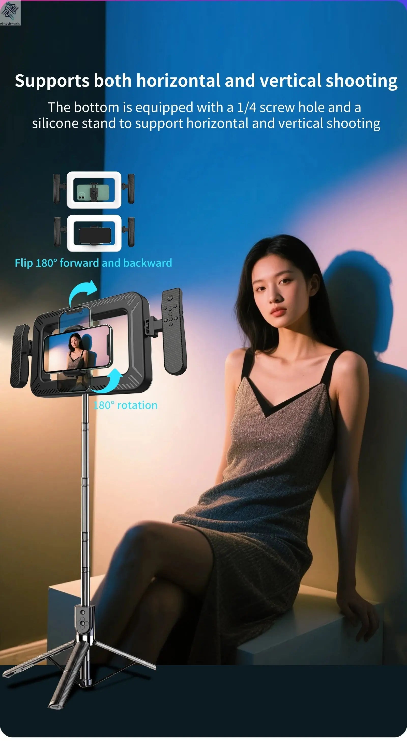 k03 Portable Handheld Ring LED Light New Rabbit Cage Lighting Photography Lamp for Mobile Live Broadcast Selfie Light Decoration Ai-TechWorld 