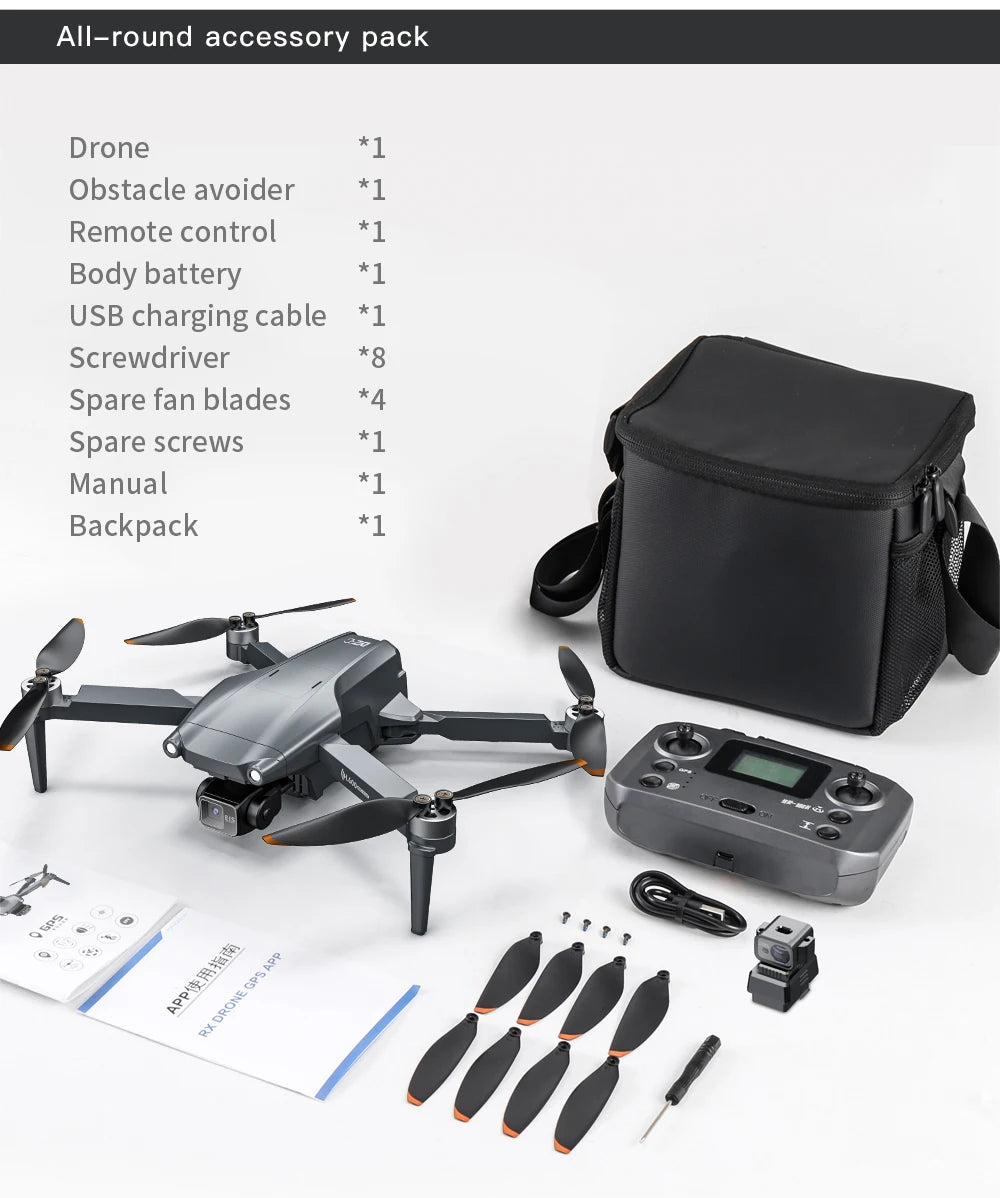 L600 PRO MAX GPS Drone Professional 4K 3-Axis PTZ HD Dual Camera Obstacle Avoidance Brushless Motor 5G WIFI RC Quadcopter Toys Ai-TechWorld