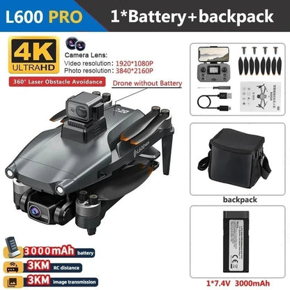 L600 PRO MAX GPS Drone Professional 4K 3-Axis PTZ HD Dual Camera Obstacle Avoidance Brushless Motor 5G WIFI RC Quadcopter Toys Ai-TechWorld