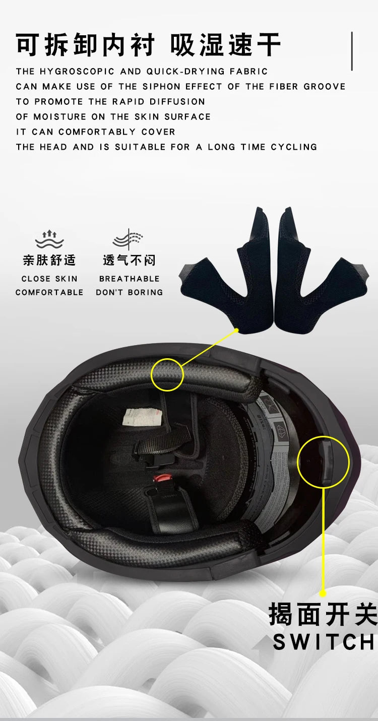 DOT Approved Safety Modular Flip Motorcycle Helmet with Dual Lens Interior Visor - Ai-TechWorld