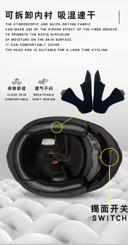 DOT Approved Safety Modular Flip Motorcycle Helmet with Dual Lens Interior Visor - Ai-TechWorld