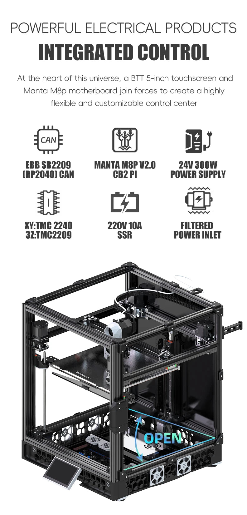 Latest SIBOOR Voron Trident [June,2024] 3D Printer with CNC Metal Structure 4AWD CoreXY DIY 3D Printer Kit AWD Components Ai-TechWorld