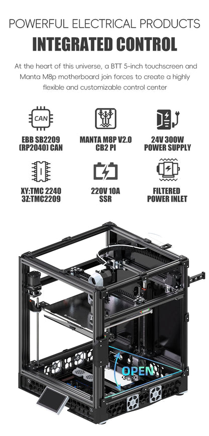 Latest SIBOOR Voron Trident [June,2024] 3D Printer with CNC Metal Structure 4AWD CoreXY DIY 3D Printer Kit AWD Components Ai-TechWorld