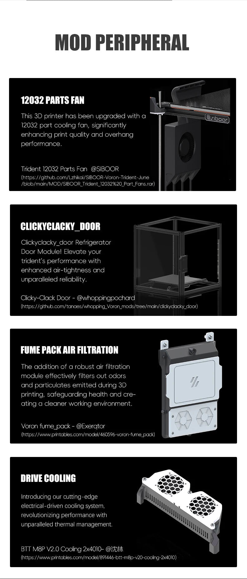 Latest SIBOOR Voron Trident [June,2024] 3D Printer with CNC Metal Structure 4AWD CoreXY DIY 3D Printer Kit AWD Components Ai-TechWorld