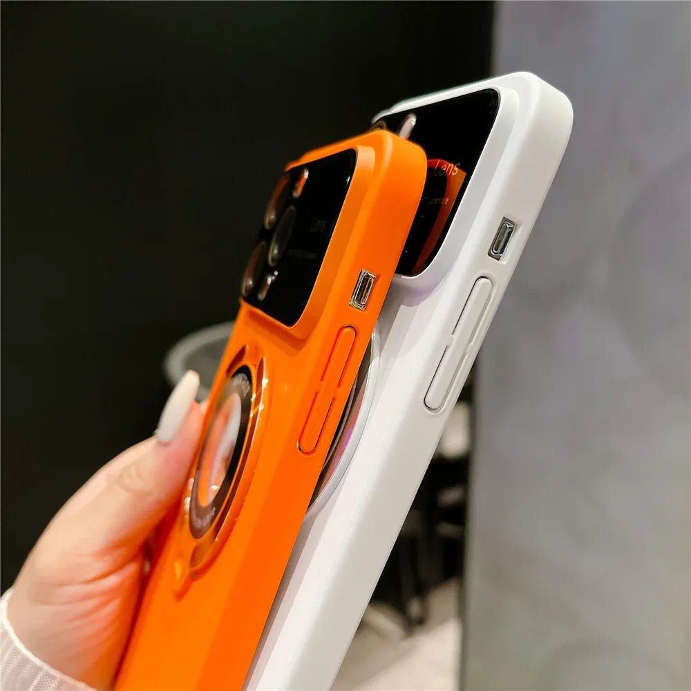 Luxury For Magsafe Magnetic Hard PC Frame Stand Phone Case For iPhone 16 Pro Max 15 Plus 11 12 13 14 Lens Protective Back Cover - Ai-TechWorld