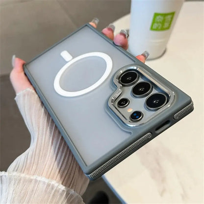 Luxury Matte Magnetic Case For Samsung Galaxy S24 S22 S25 Ultra S23 Plus S23 FE For Magsafe Wireless Charging Shockproof Cover - Ai - TechWorld