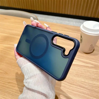 Luxury New Matte Translucent Business Phone Case for Samsung Galaxy S25 S24 Ultra S23 S22 Plus S20 S21 FE Magsafe Magnetic Cover - Ai - TechWorld