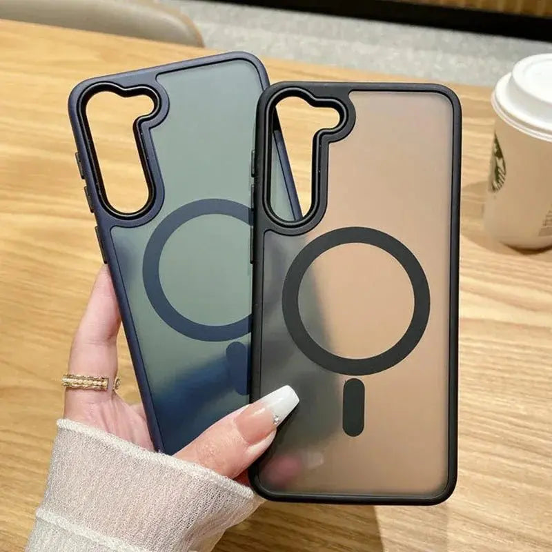 Luxury New Matte Translucent Business Phone Case for Samsung Galaxy S25 S24 Ultra S23 S22 Plus S20 S21 FE Magsafe Magnetic Cover - Ai - TechWorld