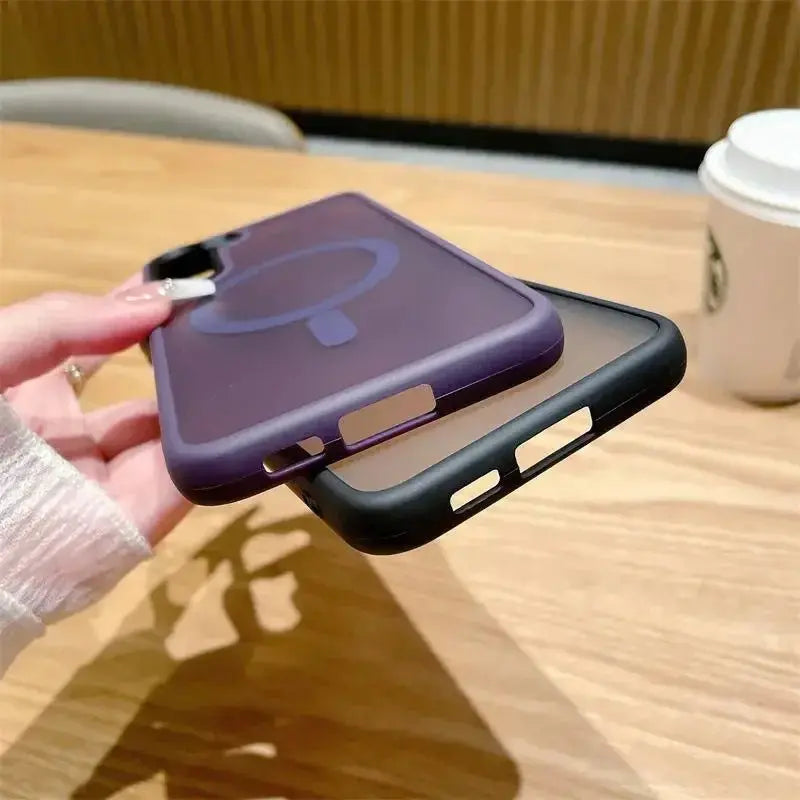 Luxury New Matte Translucent Business Phone Case for Samsung Galaxy S25 S24 Ultra S23 S22 Plus S20 S21 FE Magsafe Magnetic Cover - Ai - TechWorld