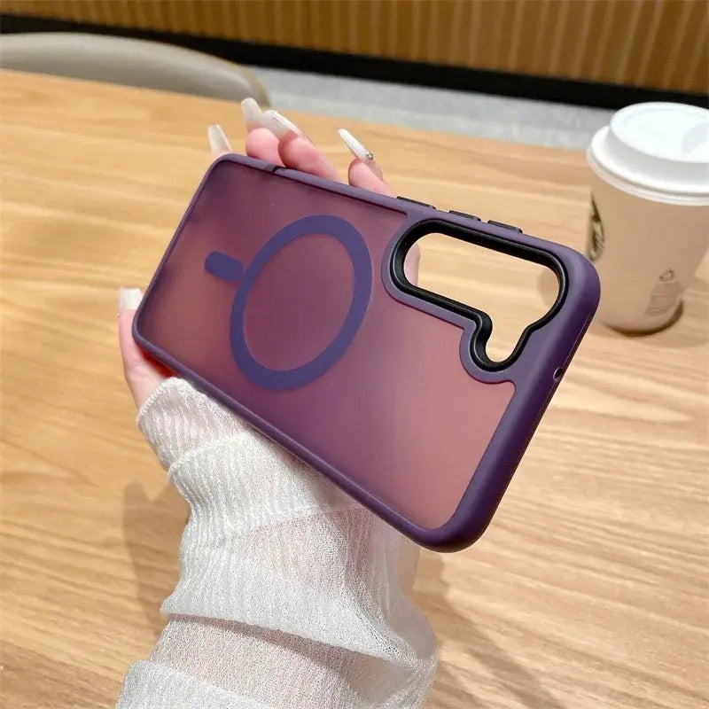 Luxury New Matte Translucent Business Phone Case for Samsung Galaxy S25 S24 Ultra S23 S22 Plus S20 S21 FE Magsafe Magnetic Cover - Ai - TechWorld