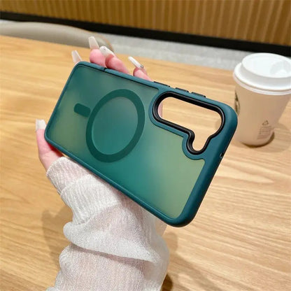 Luxury New Matte Translucent Business Phone Case for Samsung Galaxy S25 S24 Ultra S23 S22 Plus S20 S21 FE Magsafe Magnetic Cover - Ai - TechWorld