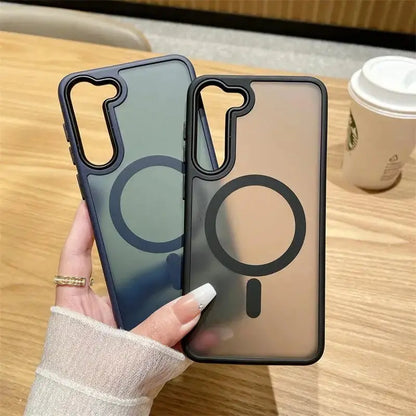Luxury New Matte Translucent Business Phone Case for Samsung Galaxy S25 S24 Ultra S23 S22 Plus S20 S21 FE Magsafe Magnetic Cover - Ai - TechWorld