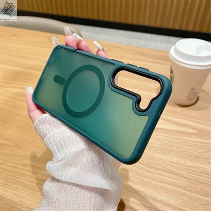 Luxury New Matte Translucent Business Phone Case for Samsung Galaxy S25 S24 Ultra S23 S22 Plus S20 S21 FE Magsafe Magnetic Cover - Ai - TechWorld