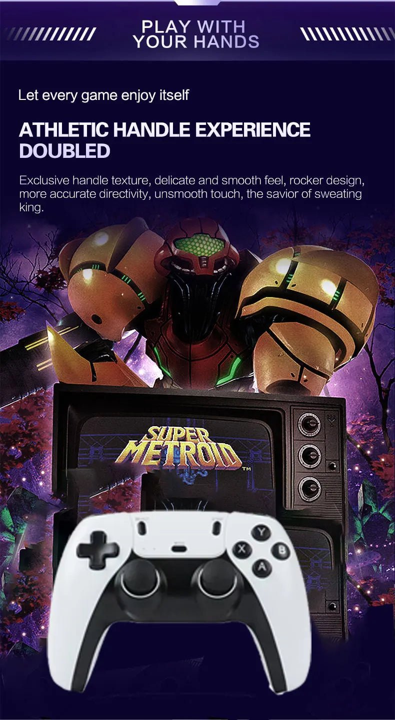 LZAKMR 60+Emulators 500GB Retro Game Console M15 Batocera 1037U 70000+Games For Wii PS2 PSP GameCube N64 Wireless handle - Ai - TechWorld