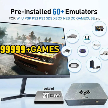 LZAKMR NEW Upgrade AK1 Pro Game Box Dual System Windows11 2TB Game System 99999+GAME For PS2 PS3 WII SS GAMECUBE Sega Saturn - Ai - TechWorld