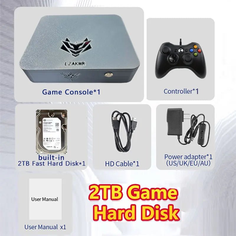 LZAKMR NEW Upgrade AK1 Pro Game Box Dual System Windows11 2TB Game System 99999+GAME For PS2 PS3 WII SS GAMECUBE Sega Saturn - Ai - TechWorld