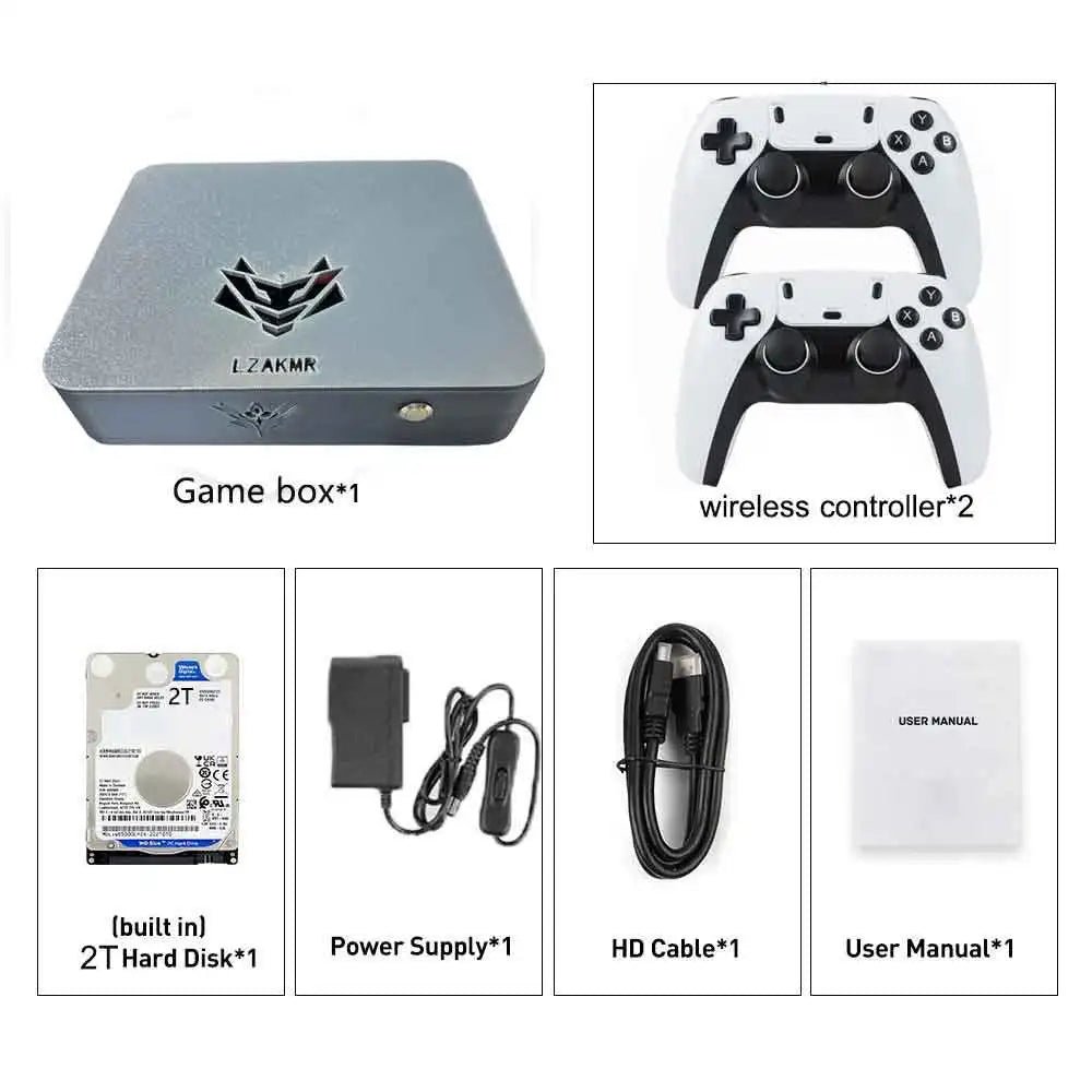 LZAKMR NEW Upgrade AK1 Pro Game Box Dual System Windows11 2TB Game System 99999+GAME For PS2 PS3 WII SS GAMECUBE Sega Saturn - Ai - TechWorld