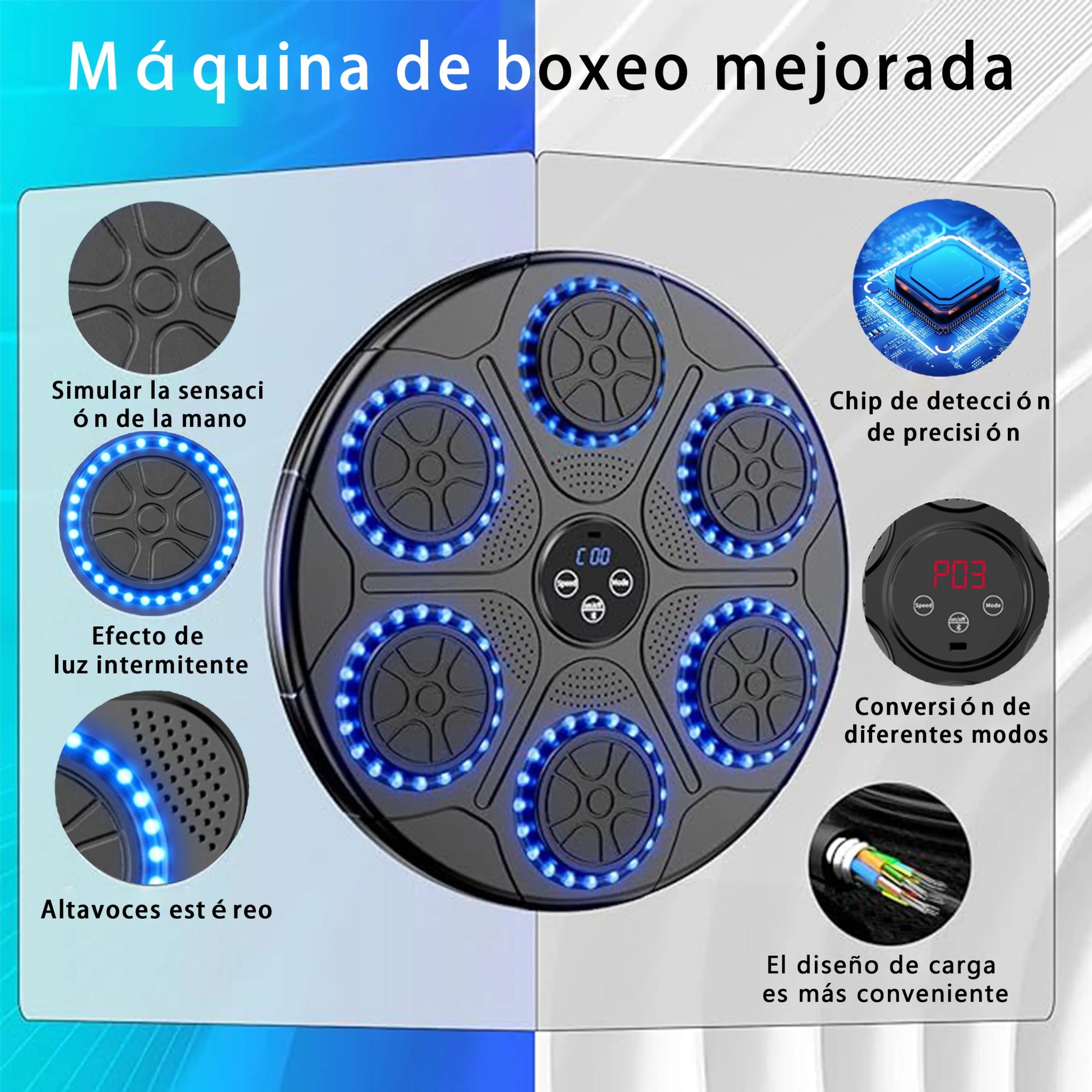 Machine Smart Bluetooth Wall - Mounted Music Boxing Trainer - Ai - TechWorld