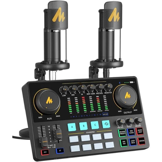 MaonoCaster-Podcast Equipment , XLR Condenser Microphone, and 3.5MM Mic for Podcast Recording, Streaming, DJ (AME2 Duo) Ai-TechWorld