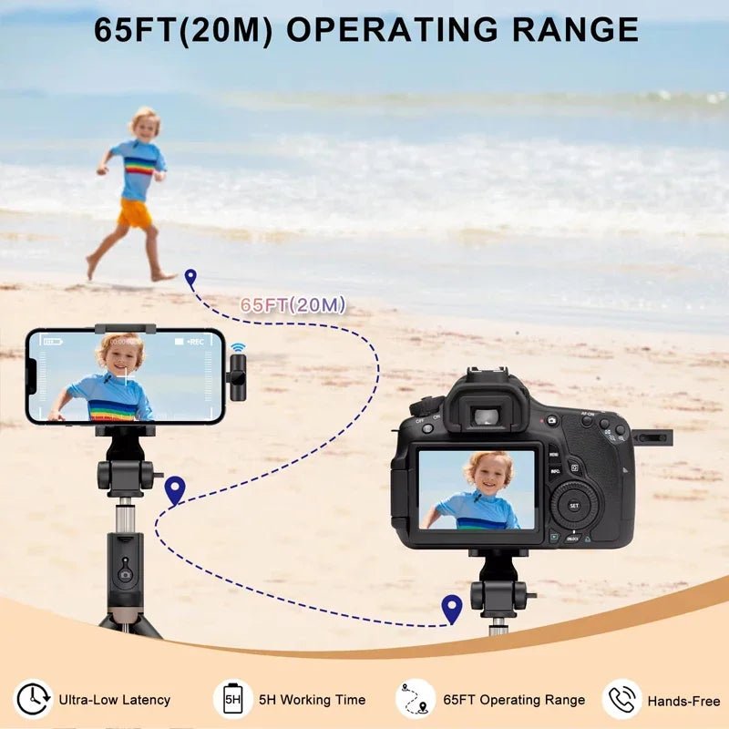 Microphone Wireless Lavalier Microphone for Live Streaming/YouTube/TikTok/Facebook Live Noise Reduction Mic For iPhone/Android Ai-TechWorld