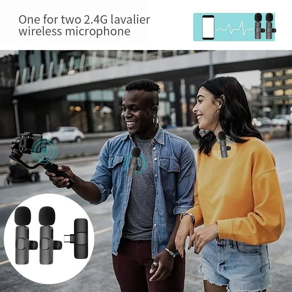 Microphone Wireless Lavalier Microphone for Live Streaming/YouTube/TikTok/Facebook Live Noise Reduction Mic For iPhone/Android Ai-TechWorld