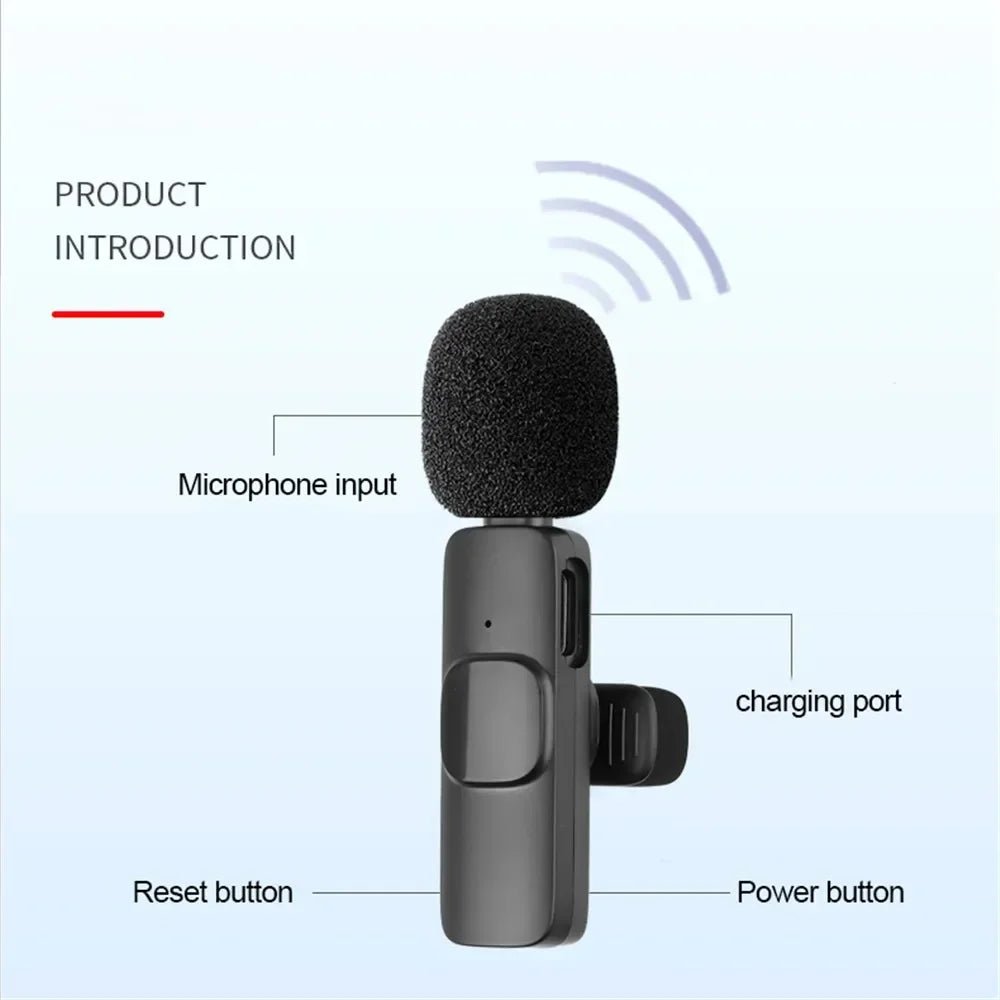 Microphone Wireless Lavalier Microphone for Live Streaming/YouTube/TikTok/Facebook Live Noise Reduction Mic For iPhone/Android Ai-TechWorld