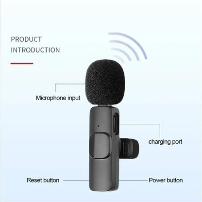Microphone Wireless Lavalier Microphone for Live Streaming/YouTube/TikTok/Facebook Live Noise Reduction Mic For iPhone/Android Ai-TechWorld