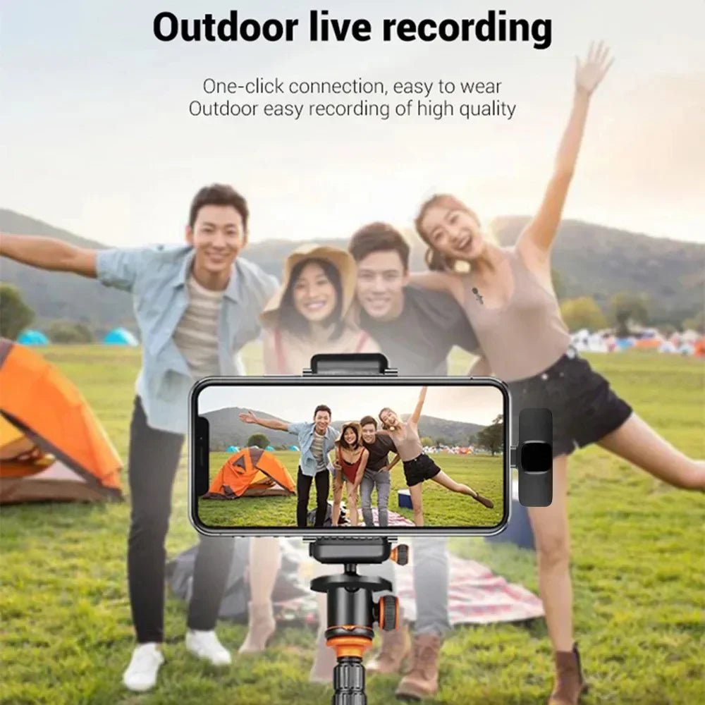 Microphone Wireless Lavalier Microphone for Live Streaming/YouTube/TikTok/Facebook Live Noise Reduction Mic For iPhone/Android Ai-TechWorld