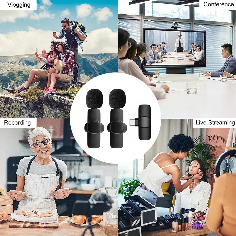 Microphone Wireless Lavalier Microphone for Live Streaming/YouTube/TikTok/Facebook Live Noise Reduction Mic For iPhone/Android Ai-TechWorld
