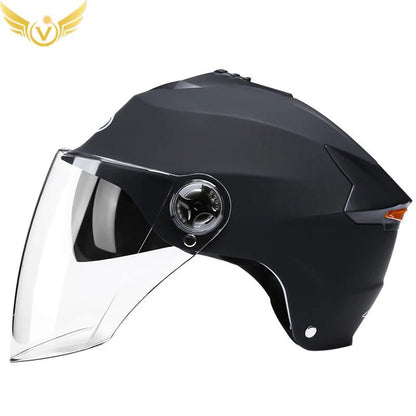 LED Motorcycle Helmet with Double Visor - Rechargeable Moped & Electric Scooter Safety Light Ai-TechWorld