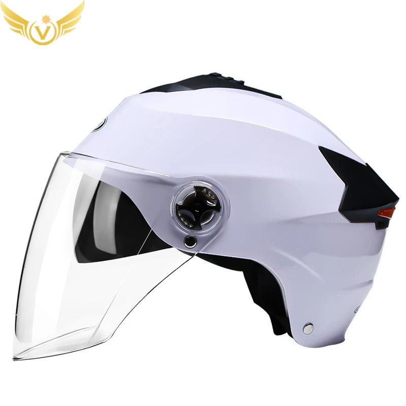 LED Motorcycle Helmet with Double Visor - Rechargeable Moped & Electric Scooter Safety Light Ai-TechWorld