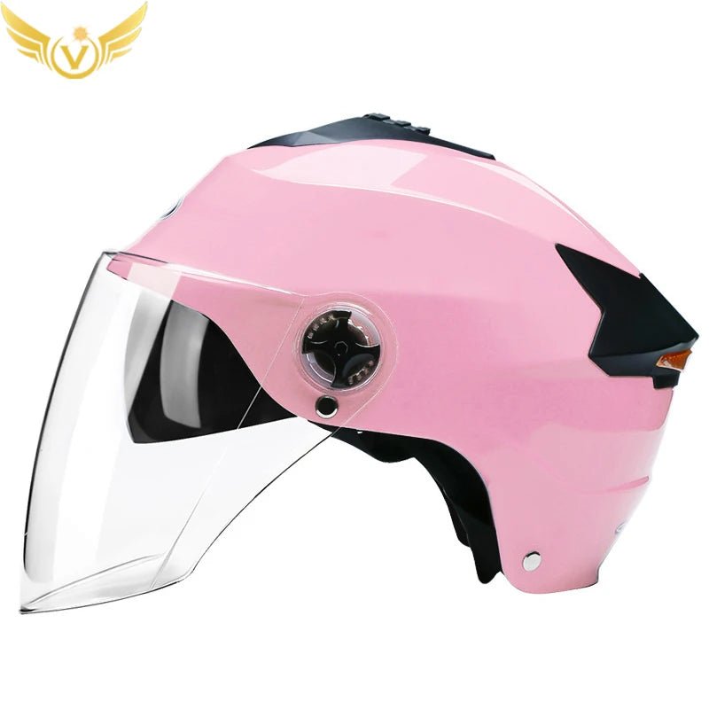 LED Motorcycle Helmet with Double Visor - Rechargeable Moped & Electric Scooter Safety Light Ai-TechWorld