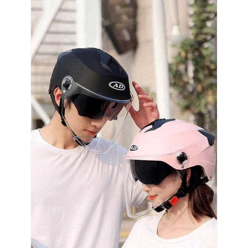 LED Motorcycle Helmet with Double Visor - Rechargeable Moped & Electric Scooter Safety Light Ai-TechWorld