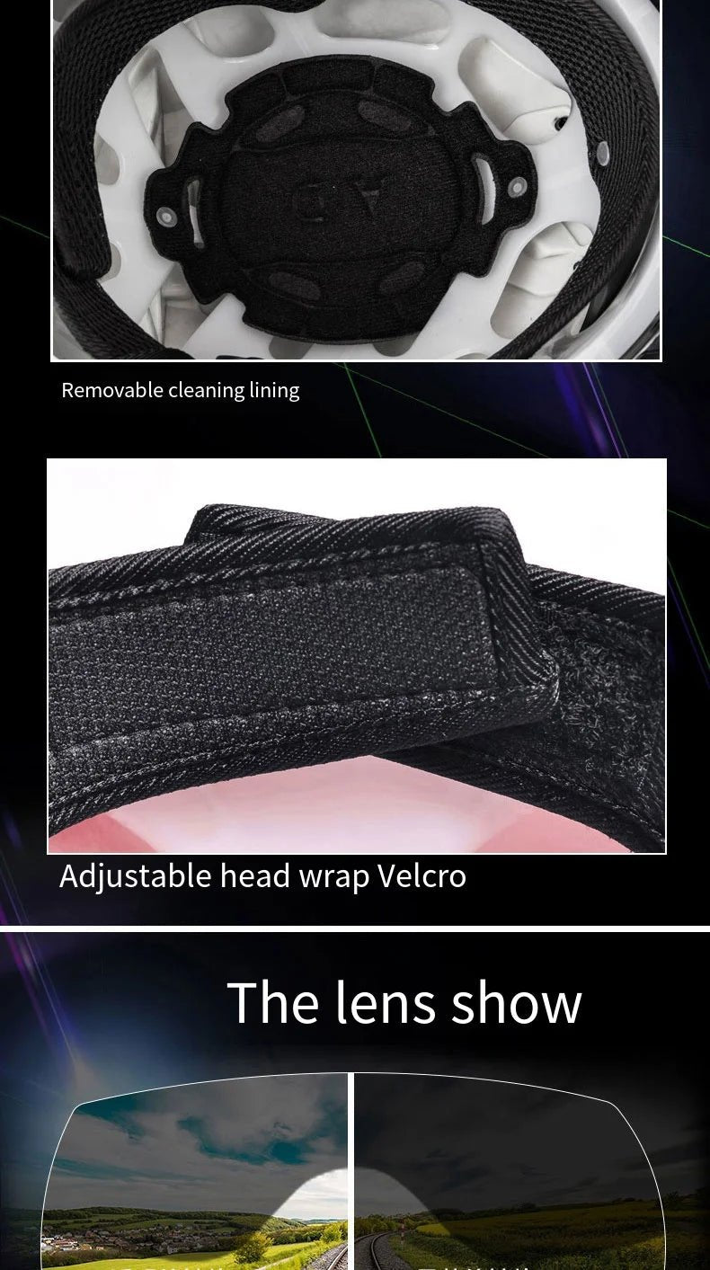 LED Motorcycle Helmet with Double Visor - Rechargeable Moped & Electric Scooter Safety Light Ai-TechWorld