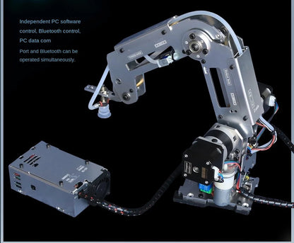 Multi Axis Robotic Arm Industrial Stepping Metal Manipulator For Arduino 2560 Robot DIY Kit with Suction Cup/Stepper Motor Claw Ai-TechWorld 