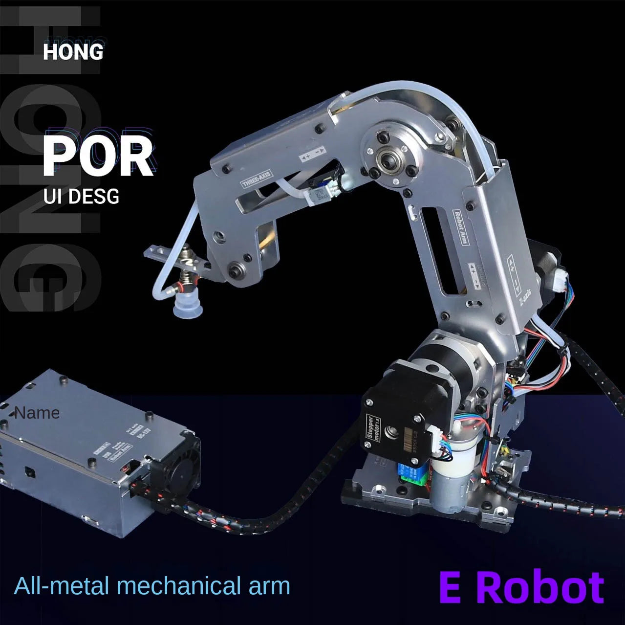 Multi Axis Robotic Arm Industrial Stepping Metal Manipulator For Arduino 2560 Robot DIY Kit with Suction Cup/Stepper Motor Claw Ai-TechWorld 