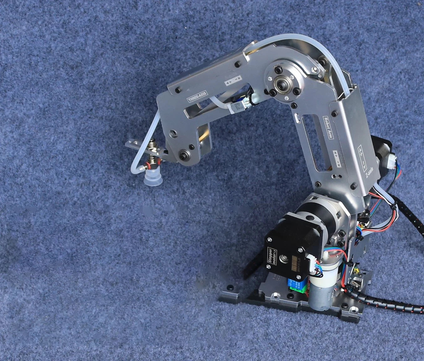 Multi Axis Robotic Arm Industrial Stepping Metal Manipulator For Arduino 2560 Robot DIY Kit with Suction Cup/Stepper Motor Claw Ai-TechWorld 