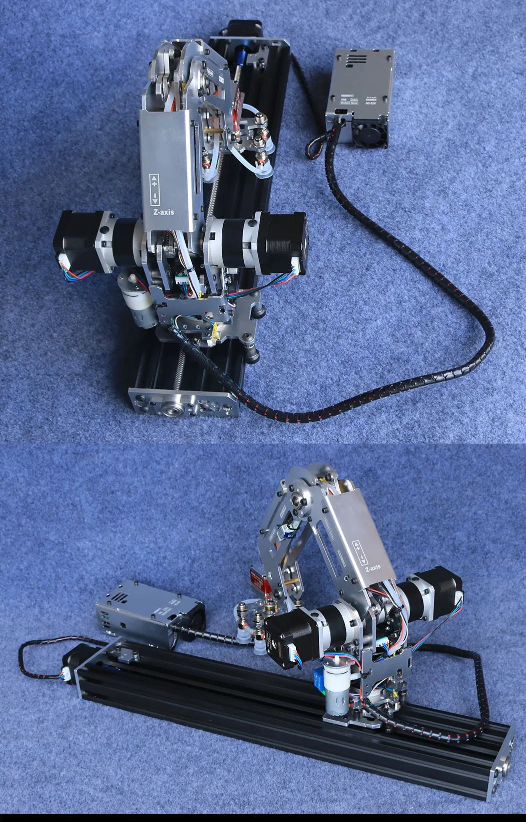 Multi Axis Robotic Arm Industrial Stepping Metal Manipulator For Arduino 2560 Robot DIY Kit with Suction Cup/Stepper Motor Claw Ai-TechWorld 