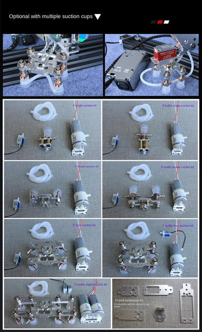 Multi Axis Robotic Arm Industrial Stepping Metal Manipulator For Arduino 2560 Robot DIY Kit with Suction Cup/Stepper Motor Claw Ai-TechWorld 