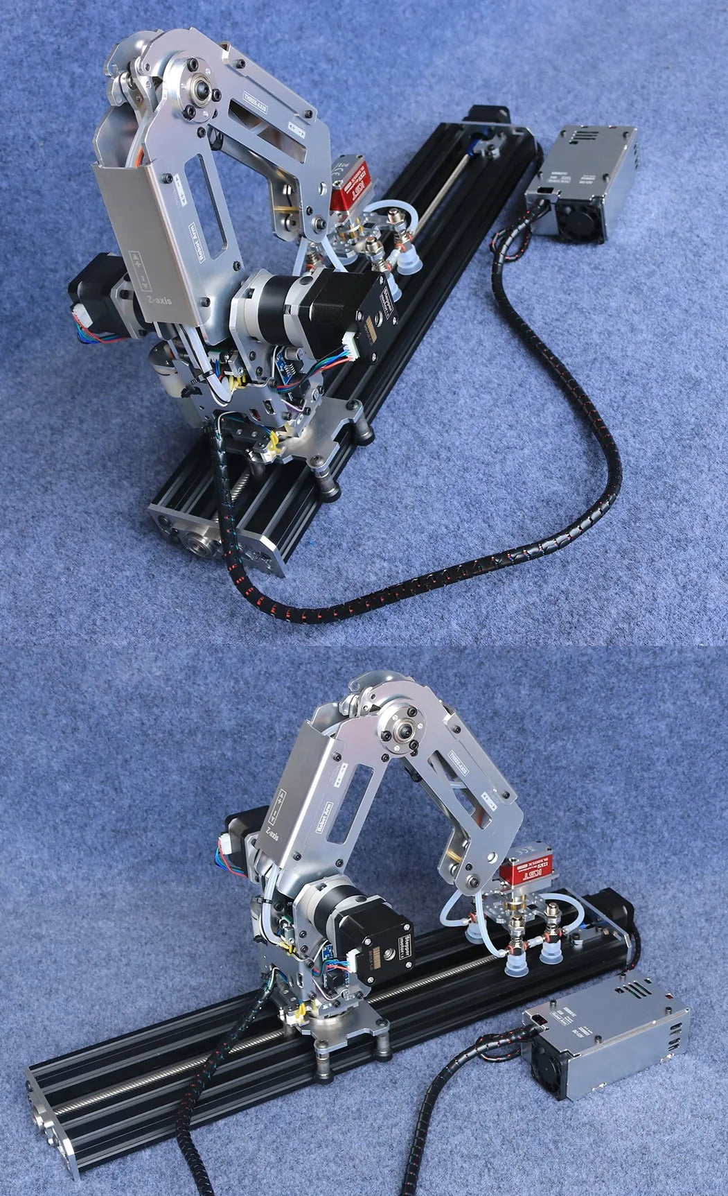 Multi Axis Robotic Arm Industrial Stepping Metal Manipulator For Arduino 2560 Robot DIY Kit with Suction Cup/Stepper Motor Claw Ai-TechWorld 