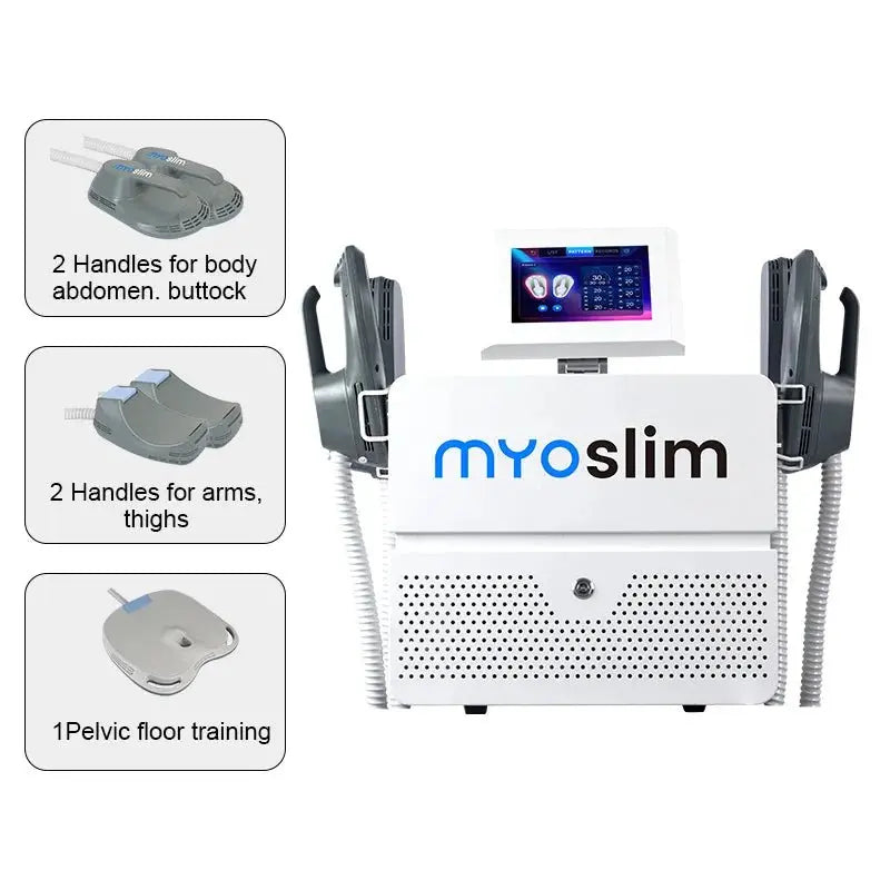 Myoslim Machines HI - EMT RF EMS Electromagnetic Muscle Stimulator Professional Sculp 6500w 5 Handle Pelvic - Ai - TechWorld