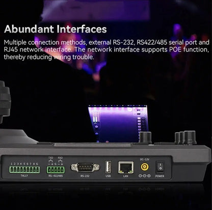 NDI PTZ Camera Joystick Controller POE 3" Preview LCD PTZ Controller Keyboard with 4D Joystick for Broadcast Church Live Streami - Ai - TechWorld