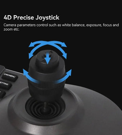 NDI PTZ Camera Joystick Controller POE 3" Preview LCD PTZ Controller Keyboard with 4D Joystick for Broadcast Church Live Streami - Ai - TechWorld