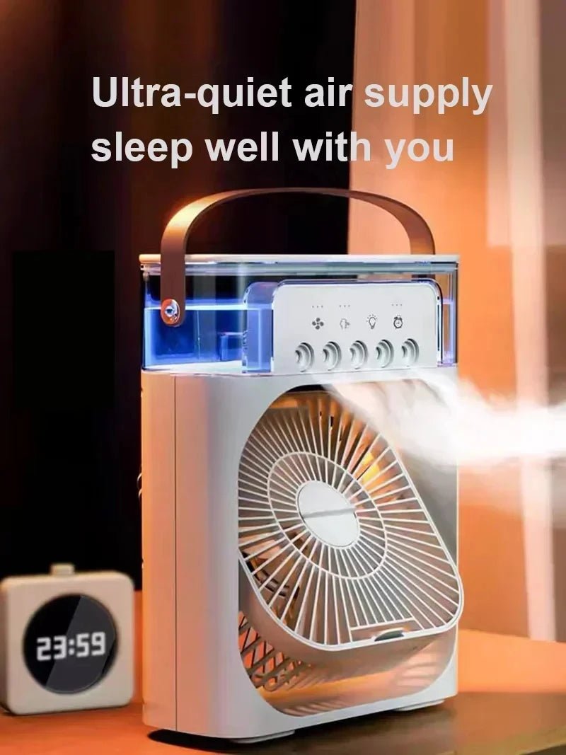 Portable 3-In-1 Fan Air Cooler w/ LED Night Light - Versatile Office/Home Cooling Solution Ai-TechWorld