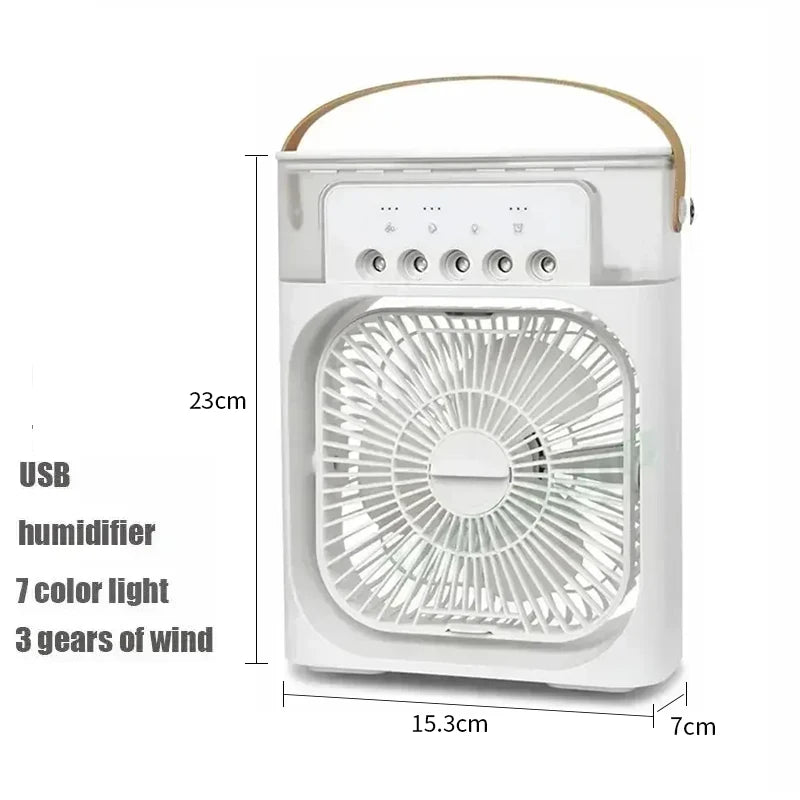 Portable 3-In-1 Fan Air Cooler w/ LED Night Light - Versatile Office/Home Cooling Solution Ai-TechWorld