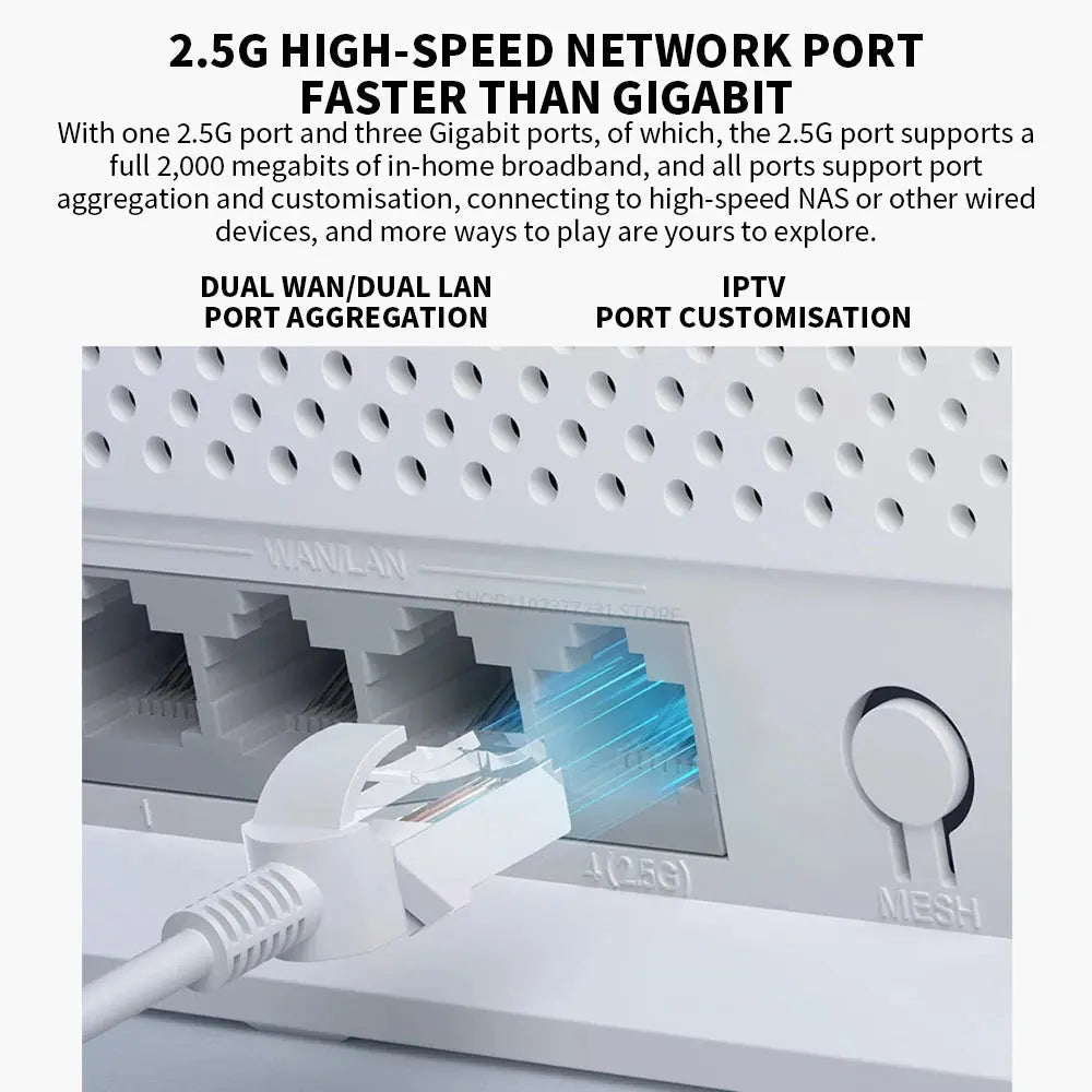 New XIAOMI Router BE5000 WiFi 7 5011Mbps 2.5GHz Network Port 512MB Memory Dual Broadband Access Network Security Protection CN - Ai - TechWorld